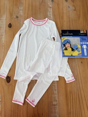 CuddlDuds Long Sleeve Top & Pants Set Girls Sz Small (6/6X), Ski Snow Winter